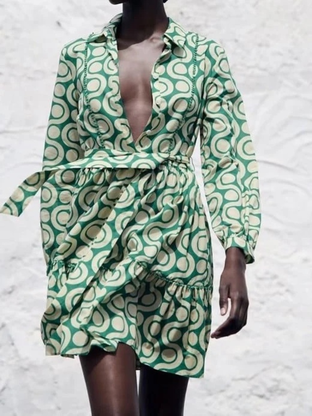 PRINTED SHORT DRESS - Picture 7 of 10